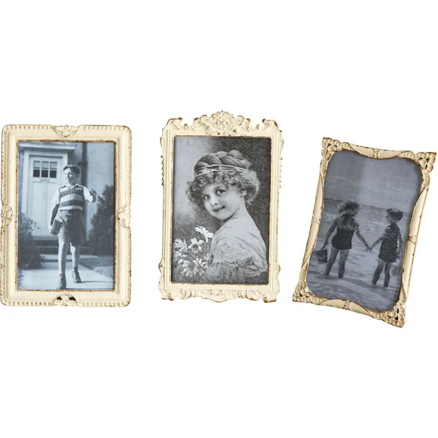 Loberon Fotolijstje set van 3 Jorivex antiekwit