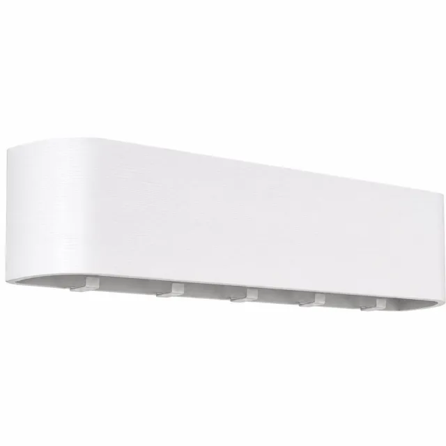 Bobypet Kapstok - Kapstok hangend - Kapstok voor aan de Muur met Legplank en Verborgen Haken -Verdikt materiaal - Metalen Garderobe en Kledingroede voor de Hal - Wit