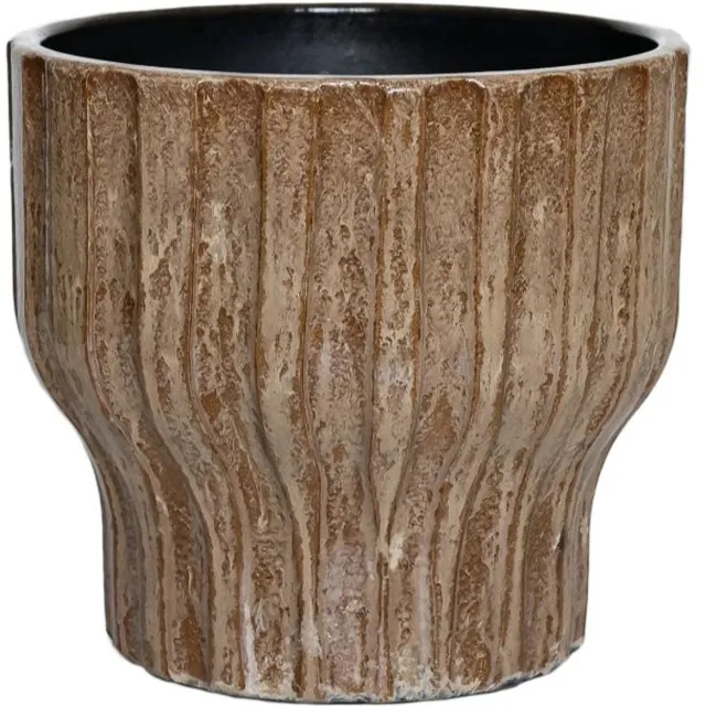 HS Potterie Bloempot Vaas Vigo Bruin D19 x H40 cm