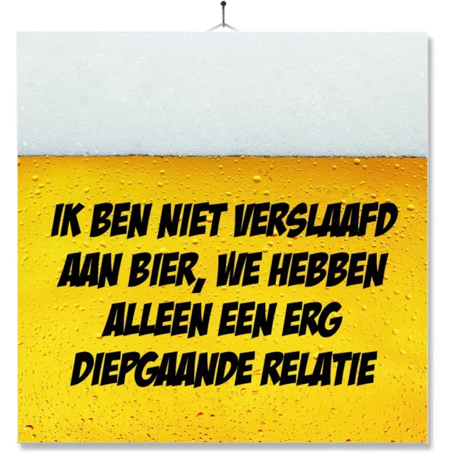 MC Living Tegel Met Opdruk | Grappig | Humor | Verjaardag kado | Ik ben niet verslaafd aan bier Multi-Color