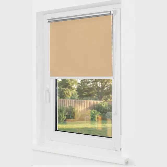 Estika Klemmfix thermo rolgordijn zonder boren 100x150 cm beige verduisterend