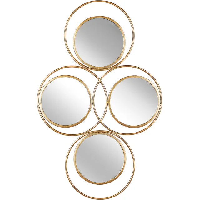Beliani LESCAR - Wandspiegel - Goud - IJzer