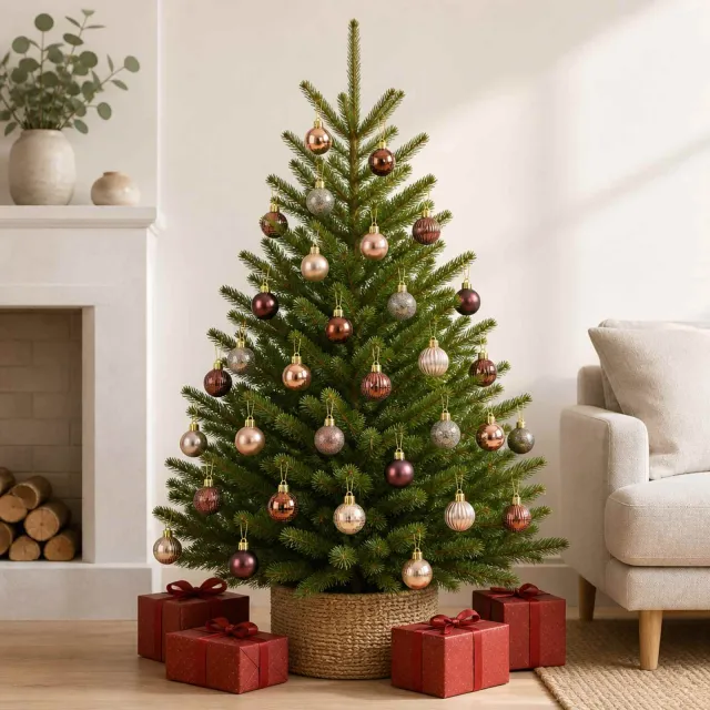 vidaXL Kerstballen set 150 st Champagne en bruin Dia. 3 cm Polystyreen Crème