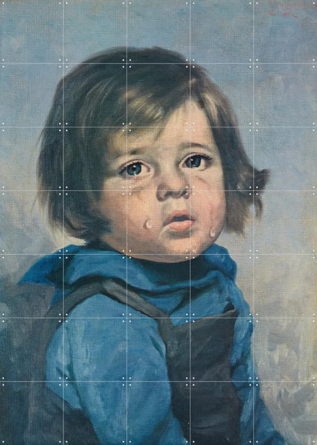IXXI Zigeunerjongetje II, Made by IXXI - 100 x 140 cm - Grote wanddecoratie en posters - Vintage, Klassiek, Portretten Warme kleuren