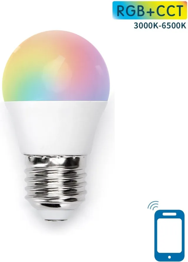 Aigostar LED kogellamp E27 WiFi - 7W (=42W) - RGB+CCT 3000-6500K - slimme lamp