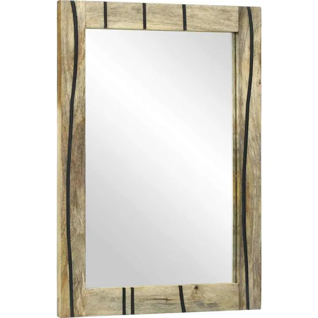 vidaXL Badkamer Spiegel Naturel 50 x 2,5 x 70 cm Rechthoekig Bruin