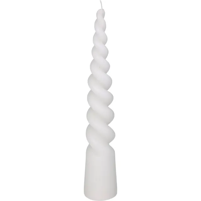 HD Collection Druppelkaars twisted cone wax wit 5,5x5,5x30 cmHD Collection