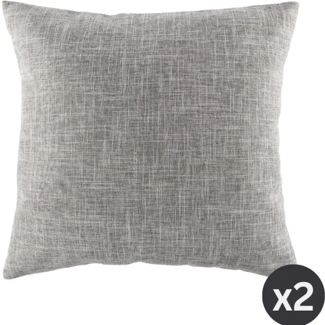 Tiseco Kussen DALLAS (gevuld) - linnenlook - 45x45 cm, grijs GREY