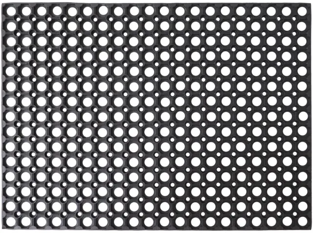 Luance Deurmat - 60 x 80 cm - rubber - buitenmat - schoonloop matten voor buiten zwart