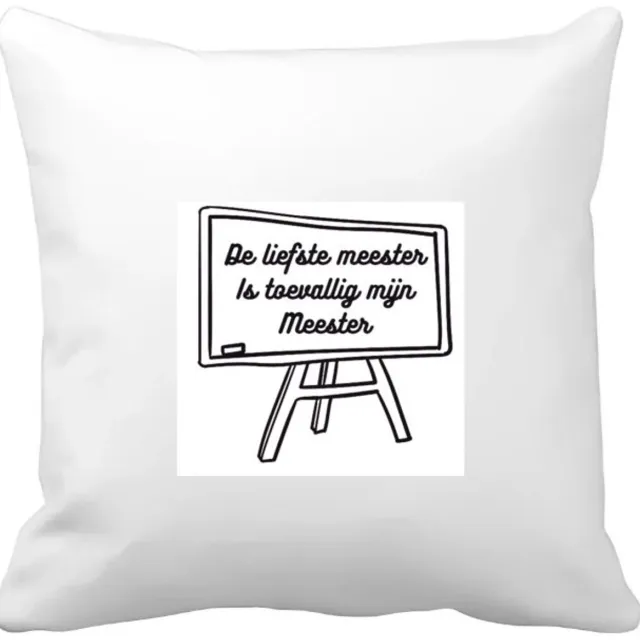 Akyol de liefste meester is toevallig mijn meester Kussen hoes - Meester - meester - leraar - 40 bij 40 cm Multicolor