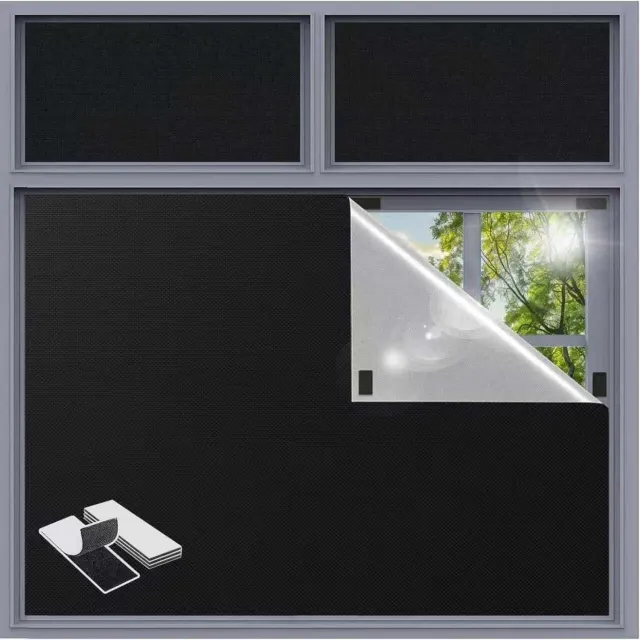 Duraxl Verduisterend raamfolie - 420d Oxford - 400 x 145 cm - Zilvergrijs