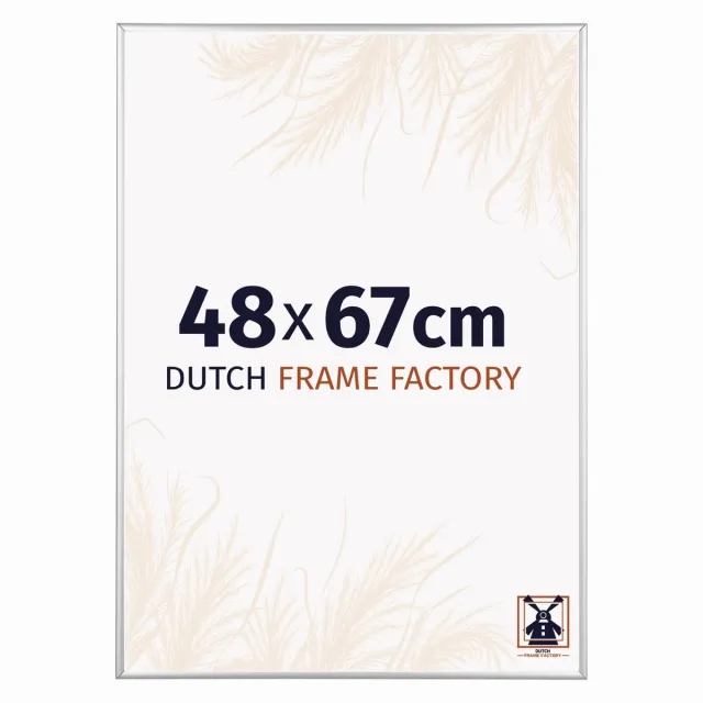 Dutch Frame Factory Fotolijst 48x67 cm - Aluminium - Zilver Hoogglans - Kampen