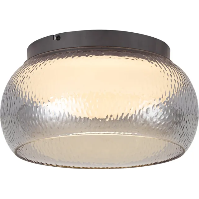 QAZQA led art deco plafondlamp, plafonniere - Thimble - gunmetal, dimbaar, 35cm, ideaal als home-office, kantoor, hal, slaapkamer en woonkamer lamp
