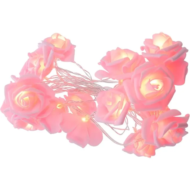 Lichtsnoer Roze Fairy Lights met 20 LED en 3 Meter Snoer - Warm Wit voor Feestelijke Decoratie