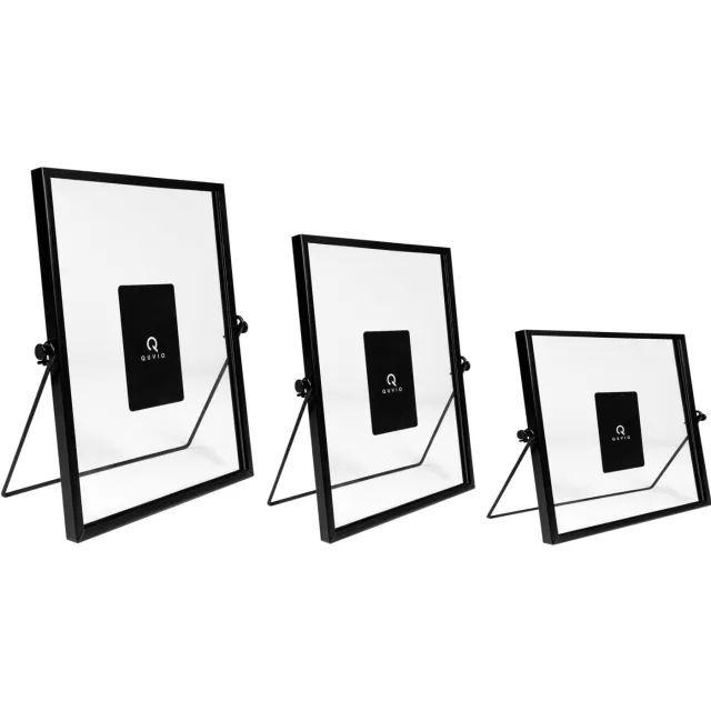 QUVIO Fotolijstjes - Rechthoek - Set van 3 - Zwart