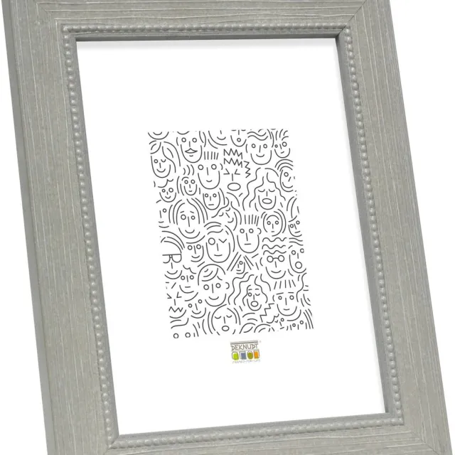 Deknudt Frames fotolijst S46KF7 - grijs - parelbiesje - foto 24x30 cm