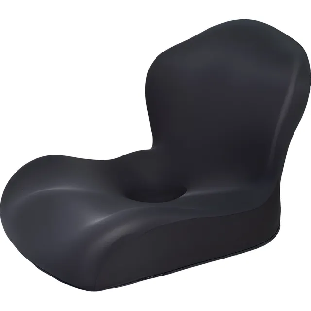 TTLUOKER Orthopedisch Zitkussen met Rugsteun - Memory Foam Staartbeen Kussen met Anti-Slip Onderlaag - Voor Bureaustoel en Auto - Zwart