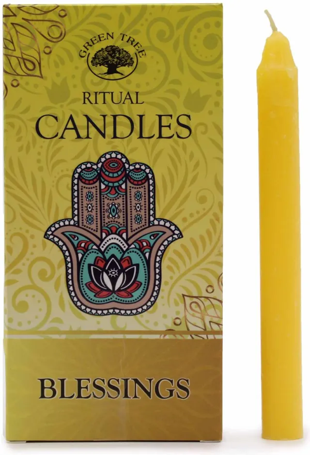 Green Tree Candle Magic Spell Kaarsen Geel (10 stuks)