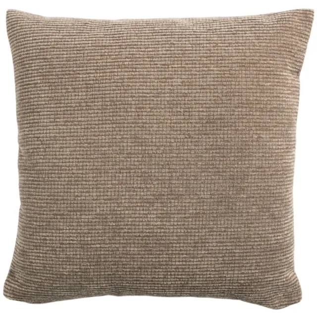 Linen & More Duchess rib - sierkussen - taupe - 45 x 45 cm