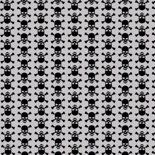 2LIF Skulls Zelfklevende Folie Mini rol multi 45cmx2mtr zwart skulls, grijs