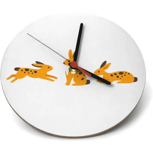 Mr Cadeautjes Klok rond Ø 19 - design Een subtiele patrooncompositie met meerdere losse figuren di | cadeau Wit