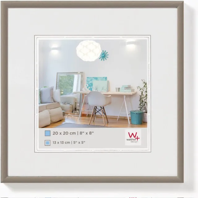 Walther New Lifestyle - Kunststof lijst - Fotoformaat 20x20 cm - Staal