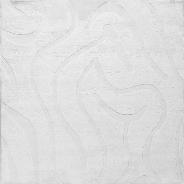 Beliani SELVORI - Vloerkleed - Off-white - Jaquard Wit