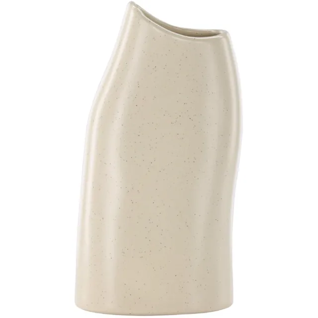 Nest of Nora Keramische vaas 23 cm - Beige met zwarte stippen