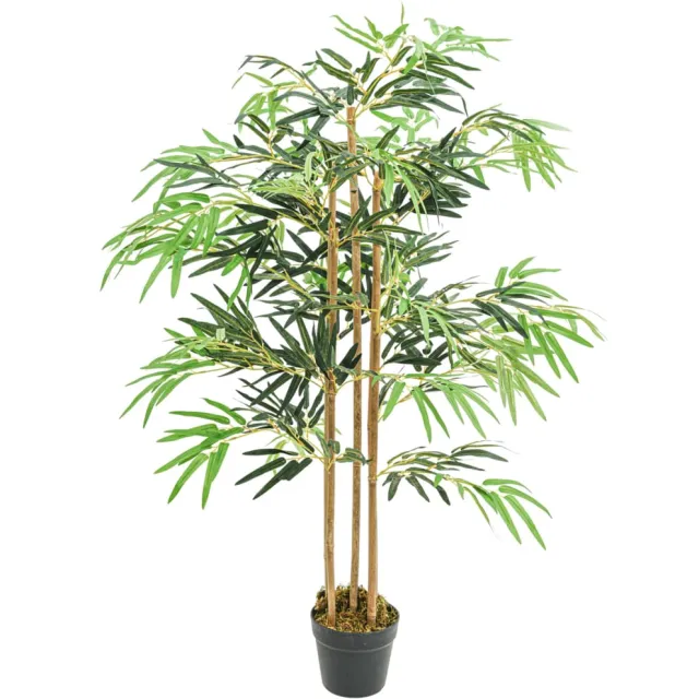 vidaXL Kunstplant bamboe 730 bladeren 120 cm groen