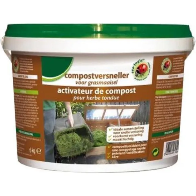 BSI Compostversneller voor grasmaaisel - 6 kg - set van 2 stuks rvs