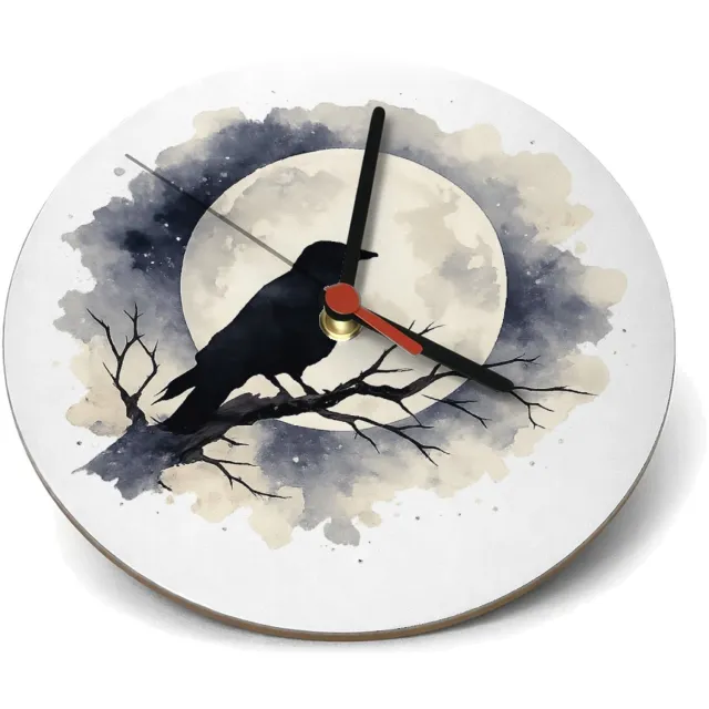 Mr Cadeautjes Klok rond Ø 19 - design Een stille nacht met een andere dierfiguur en een vergelijkb | cadeau Wit