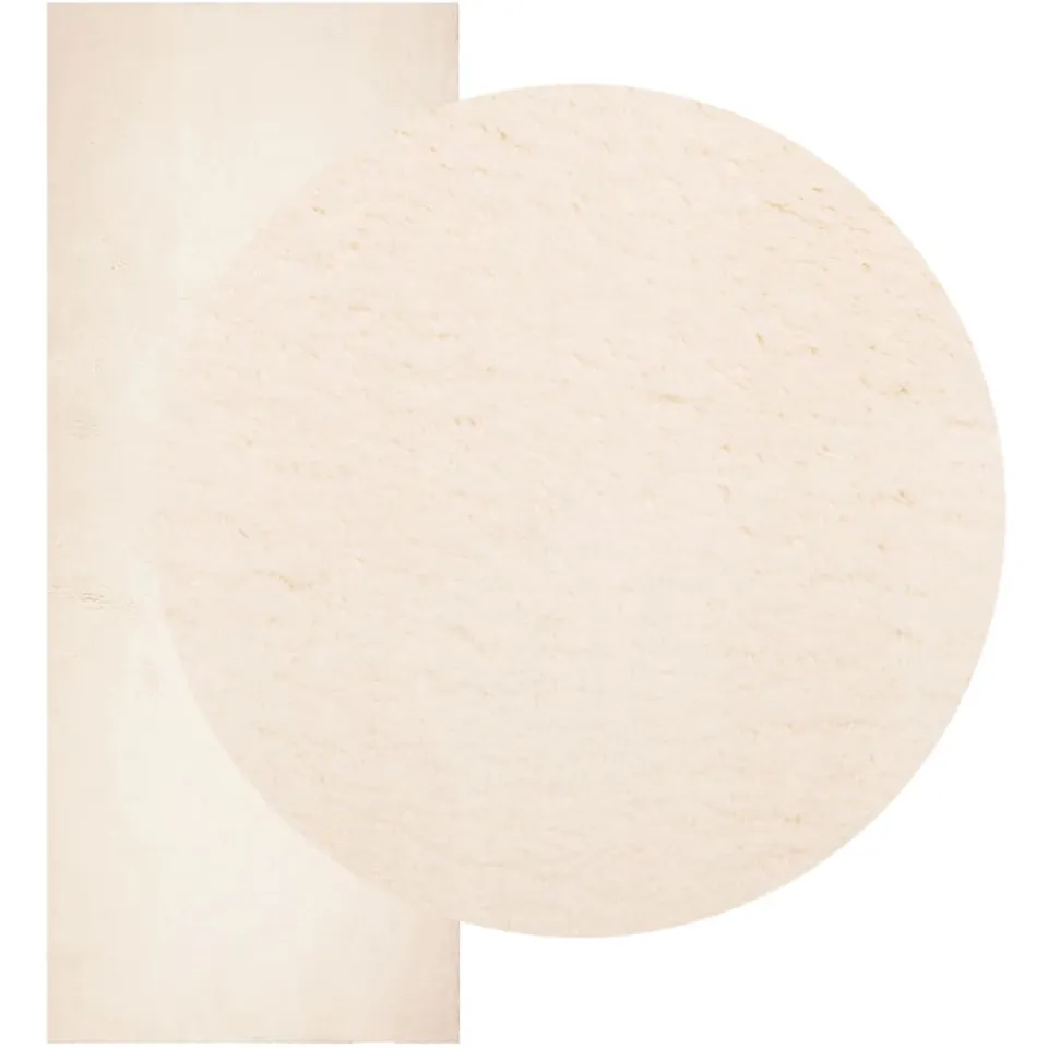 vidaXL Vloerkleed HUARTE laagpolig zacht wasbaar 80x200 cm beige
