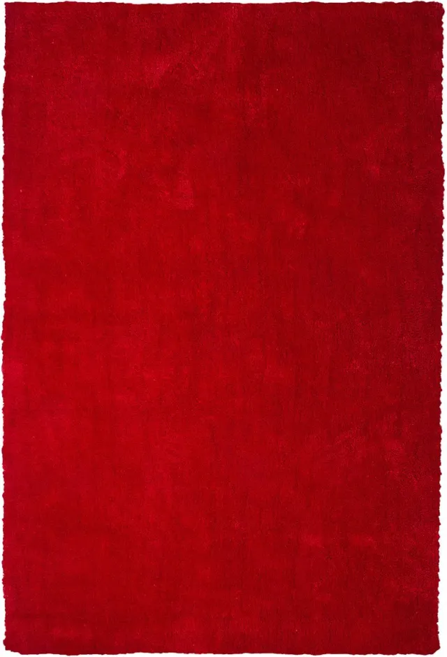 Beliani DEMRE - Shaggy vloerkleed - Rood - 140 x 200 cm - Polyester