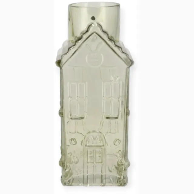 DK design Daan Kromhout - Vaas - Bloemenvaas - Glas - Huis - Licht Groen - 13x13x30 cm - House