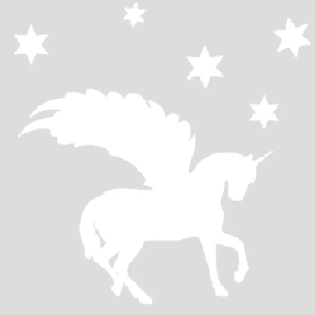 Muursticker Eenhoorn wit