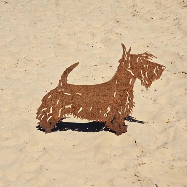 rusty friends schotse terrier - dierenbeeld - cortenstaal - 45 x60 - NL fabrikaat