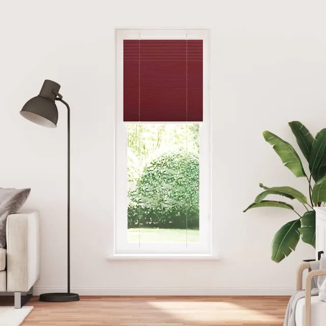 vidaXL Plissé rolgordijn 70x200 cm stofbreedte 69,4 cm bordeauxrood