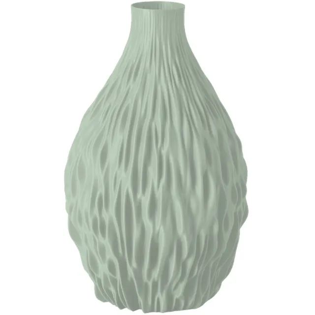 Layvo NOOR Vaas - Salie - D16 x H25 cm - droogbloemen vaas - organische vaas - gerecycled plastic