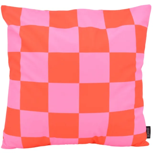 Gek op Kussens! Checker Rood/Roze Kussenhoes | 45 x 45 cm | Katoen/Polyester Roze/Rood