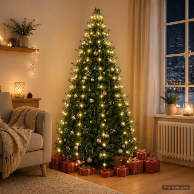 vidaXL Kerstlampjes 180 LED's Warmwit 180 cm