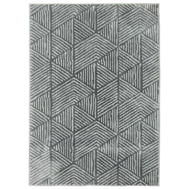 MUVANO Wasbaar Vloerkleed - Modern Karpet - Woonkamerkleed - Tapijt - Onderhoudsvriendelijk - Zacht - Rechthoekig - Woonkamer - 150x80 cm - 1 Stuk - Donkergrijs