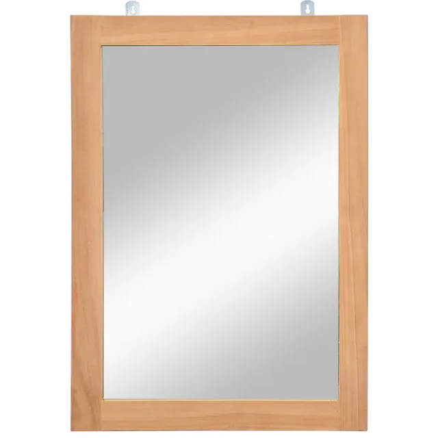 vidaXL Wandspiegel 50x70 cm massief teakhout Bruin