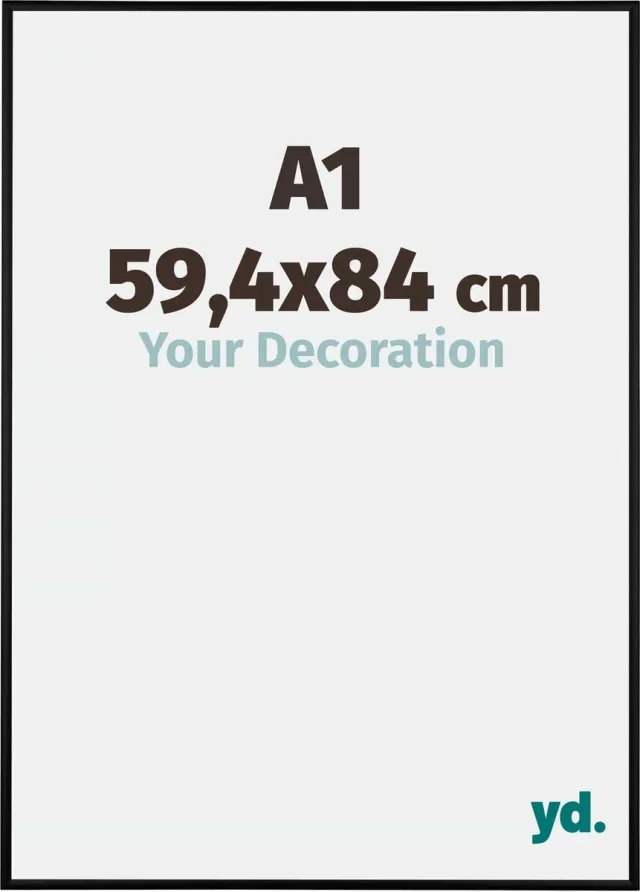yd. Your Decoration - Fotolijst A1 59,4x84 cm - Aluminium - Zwart Mat - Kent