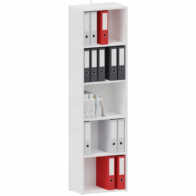 ufc BODO DUAL - Open Boekenkast - Wit - 175cm - 16mm Laminaat