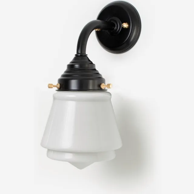 Coloured by Art Buitenlamp - Wandlamp Komeet Curve Zwart - Art Deco Trade