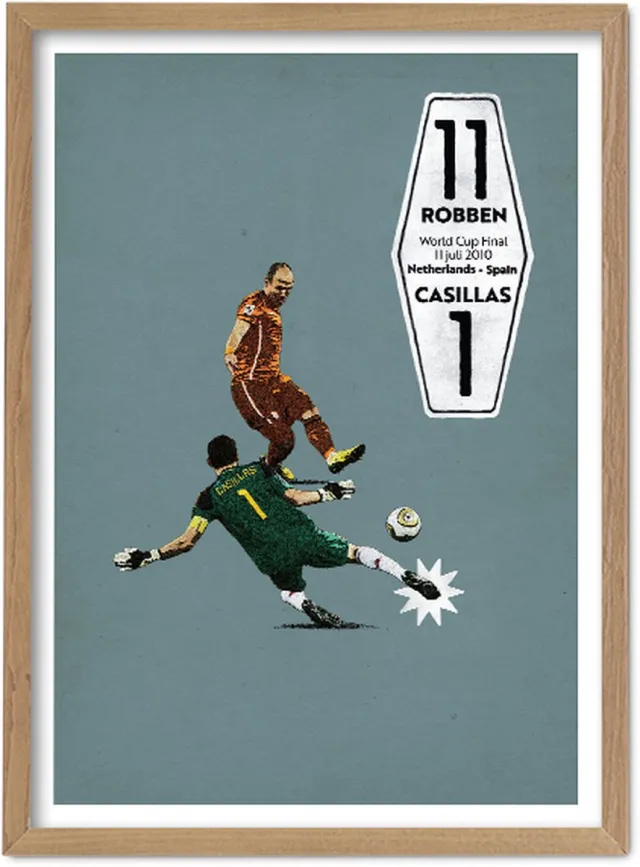 FC Kluif 'Teen van Casillas' poster - Voetbal Poster - 70 x 50 cm Wit