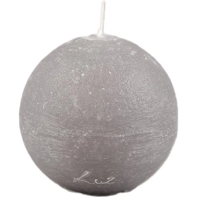 Rasteli Luz Your Senses kaars Bolkaars Muis Grijs D 8 cm per 2 stuks