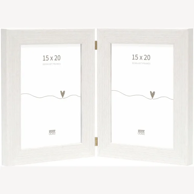 Deknudt Frames fotolijst S41VF1 H2V - wit - tweeluik - 2x 15x20 cm