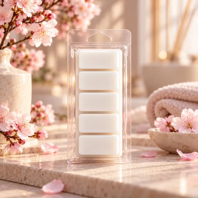 Anna's Geurenhuisje Waxmelts Sakura- Snapbar - 55 gram - Sojawas - Handmade - Dierproefvrij - Vegan - Huisparfum - Voor in geurbrander - Waxbrander - Geur in huis - Wax melt - Geurkaars - Parfum Creme