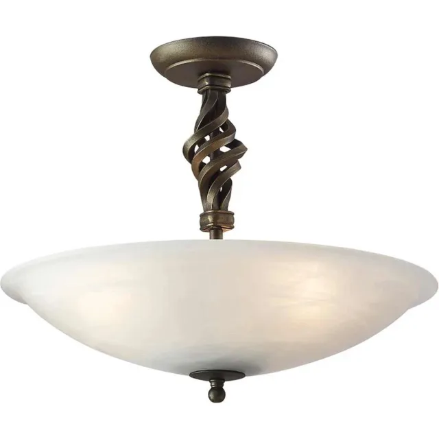 Elstead Lighting LED Plafondlamp Pembroke | 3X E14 Max 60W | Dimbaar | Black/Gold Geen